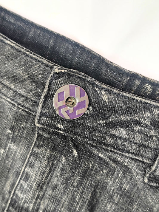 Y2K Acid Wash Mini Skirt