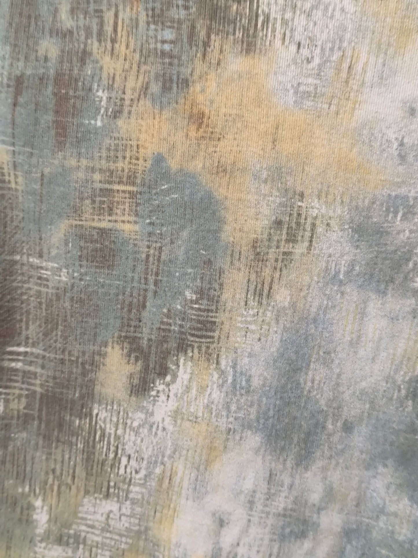 Y2K Gloria Vanderbilt Vintage Top – Retro Brushstroke Print & Ad Graphic