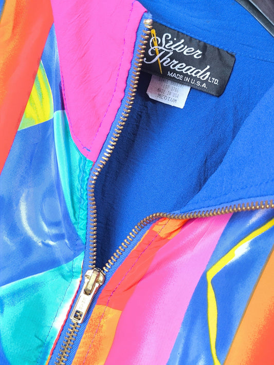 "Electric Playground" Windbreaker by Silver Threads LTD