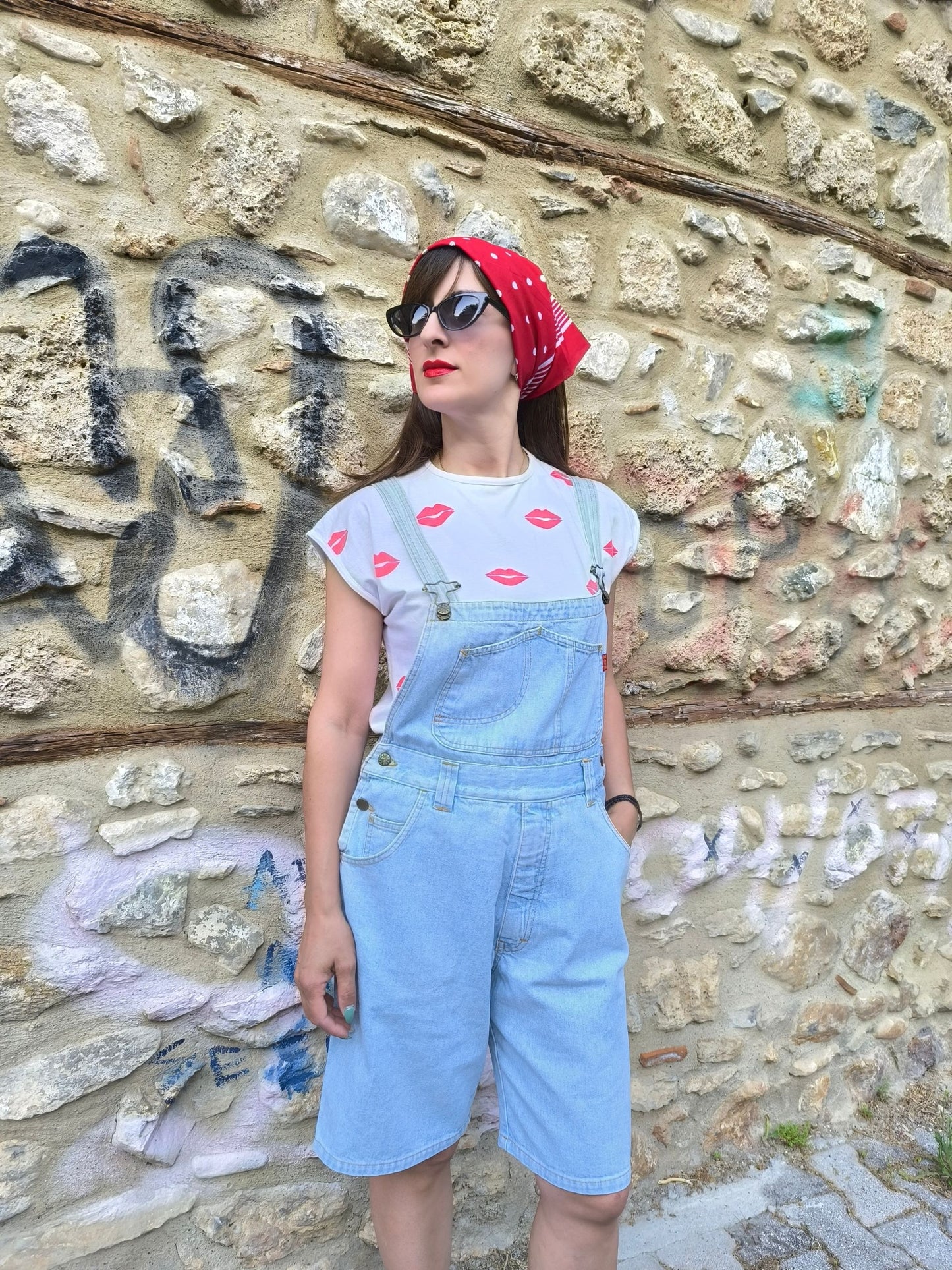 Unisex Vintage Denim Overall Shorts – "ROSEMARY by Mash" | Lightwash 90s Simplicity