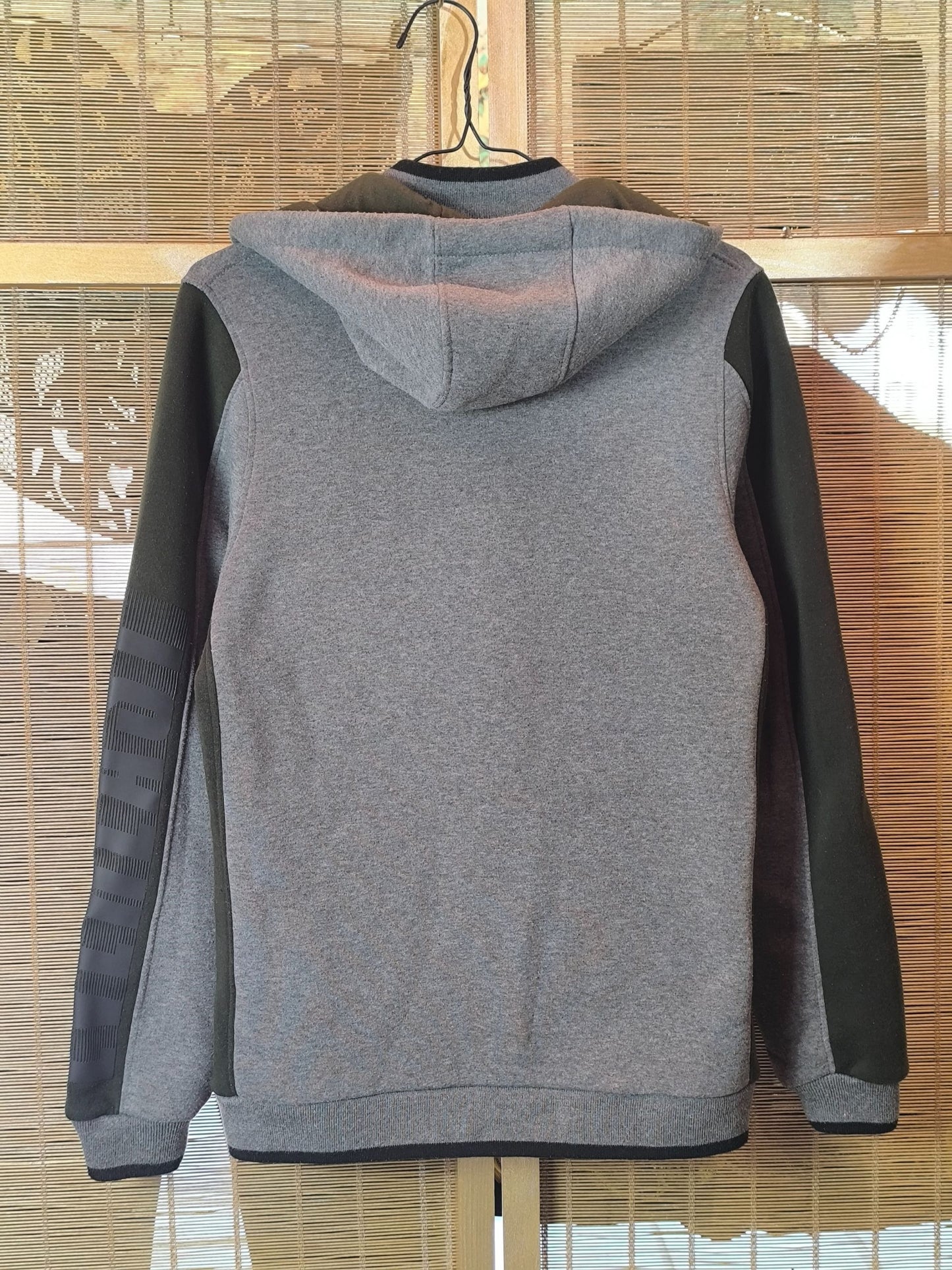 Everlast Zip-Up Hoodie in Grey with Logo Sleeve Print