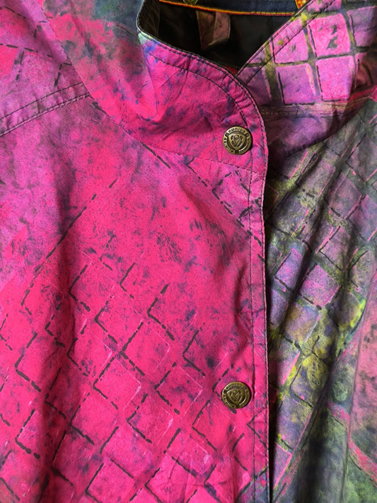 Vintage Sun Ice Abstract Multicolor Windbreaker Jacket (M fits M/L, 80s–90s)