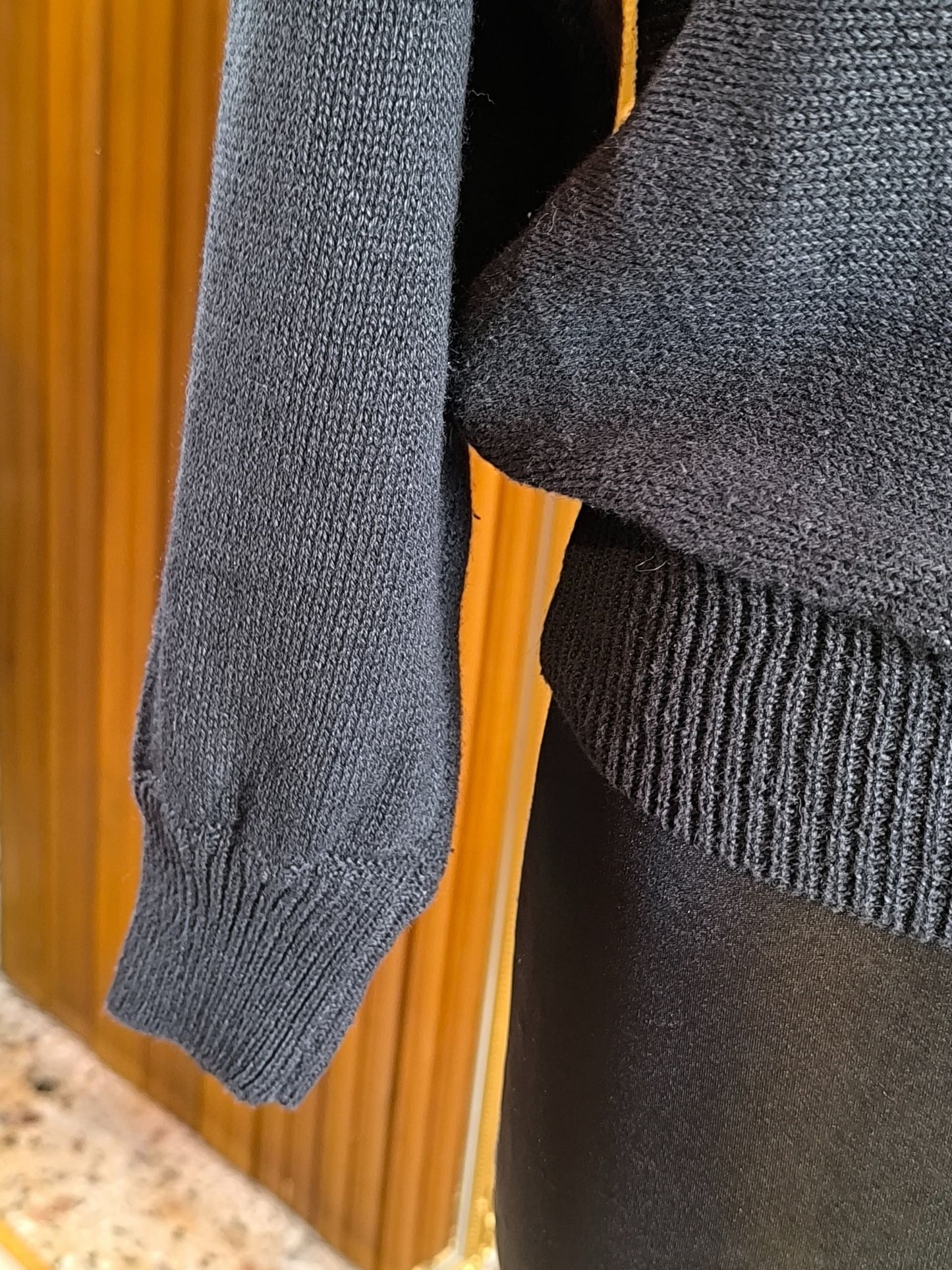 PREGO 80s Sweater with Velvet & Beaded Details