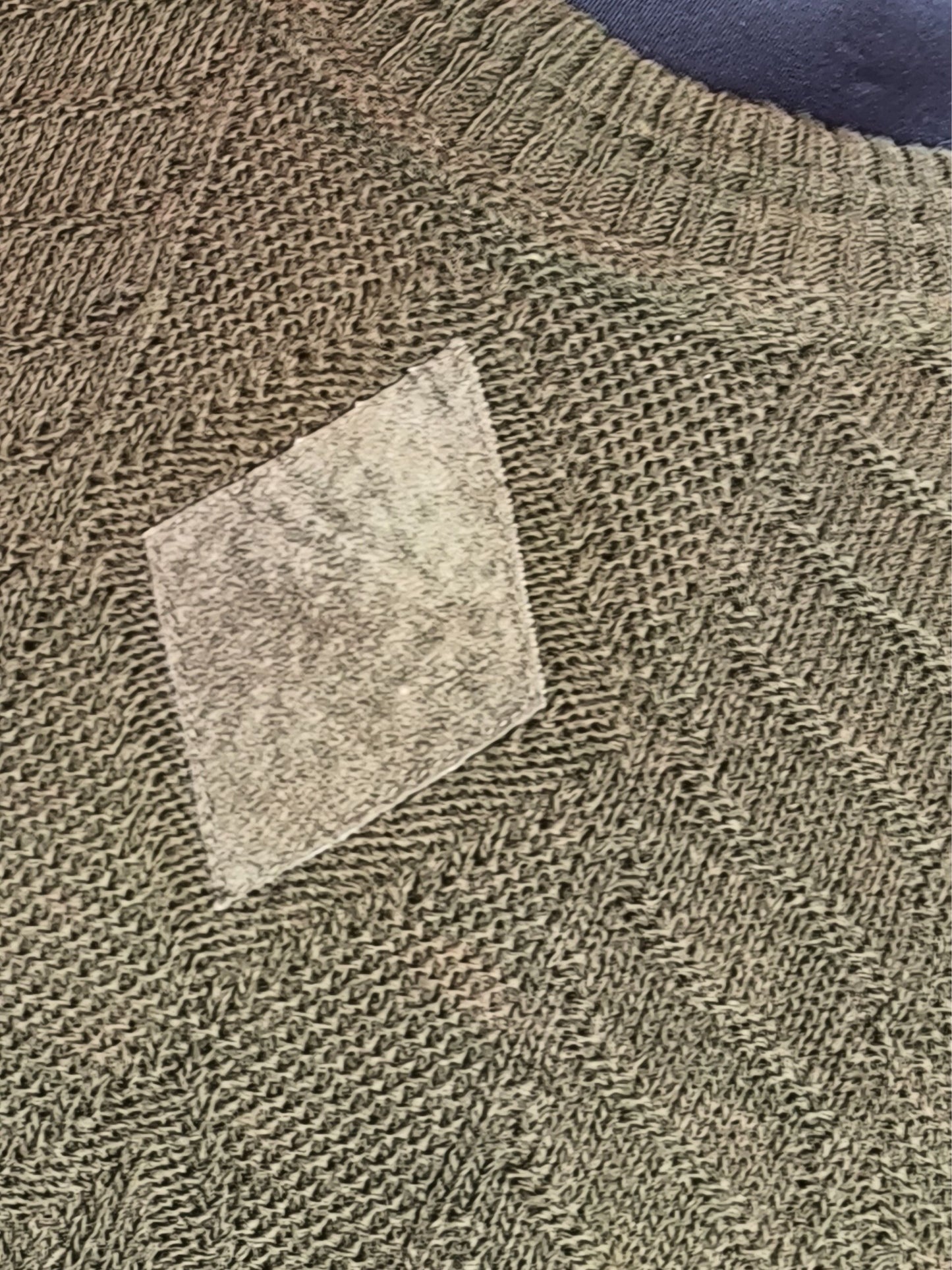 Vintage Italian Wool Blend Sweater – Olive Green Geometric Knit