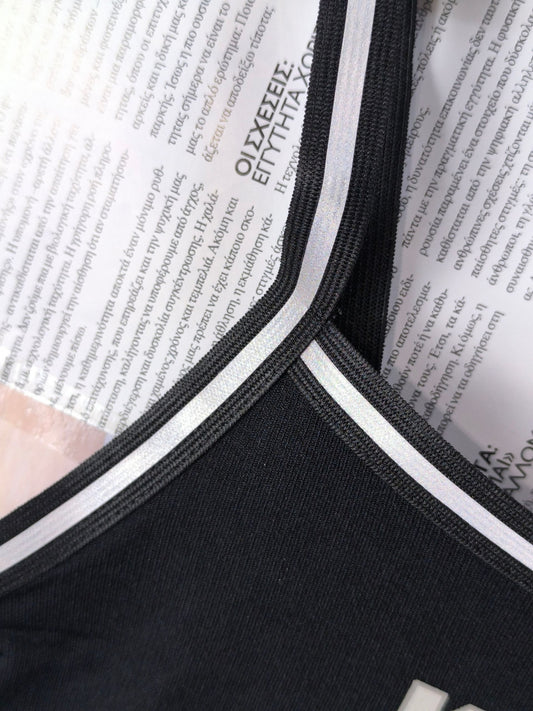 Deadstock Y2K Killah Babe Reflective Stripe Crop Tank Top - Black