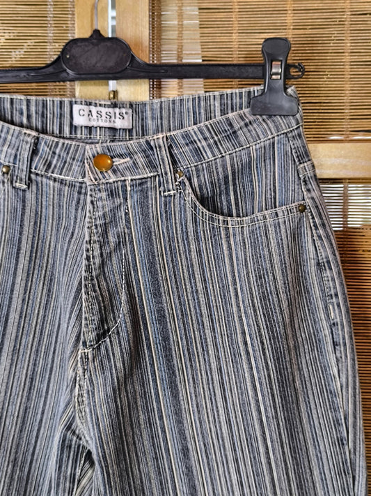 Cassis Cottons Striped Y2K Jeans