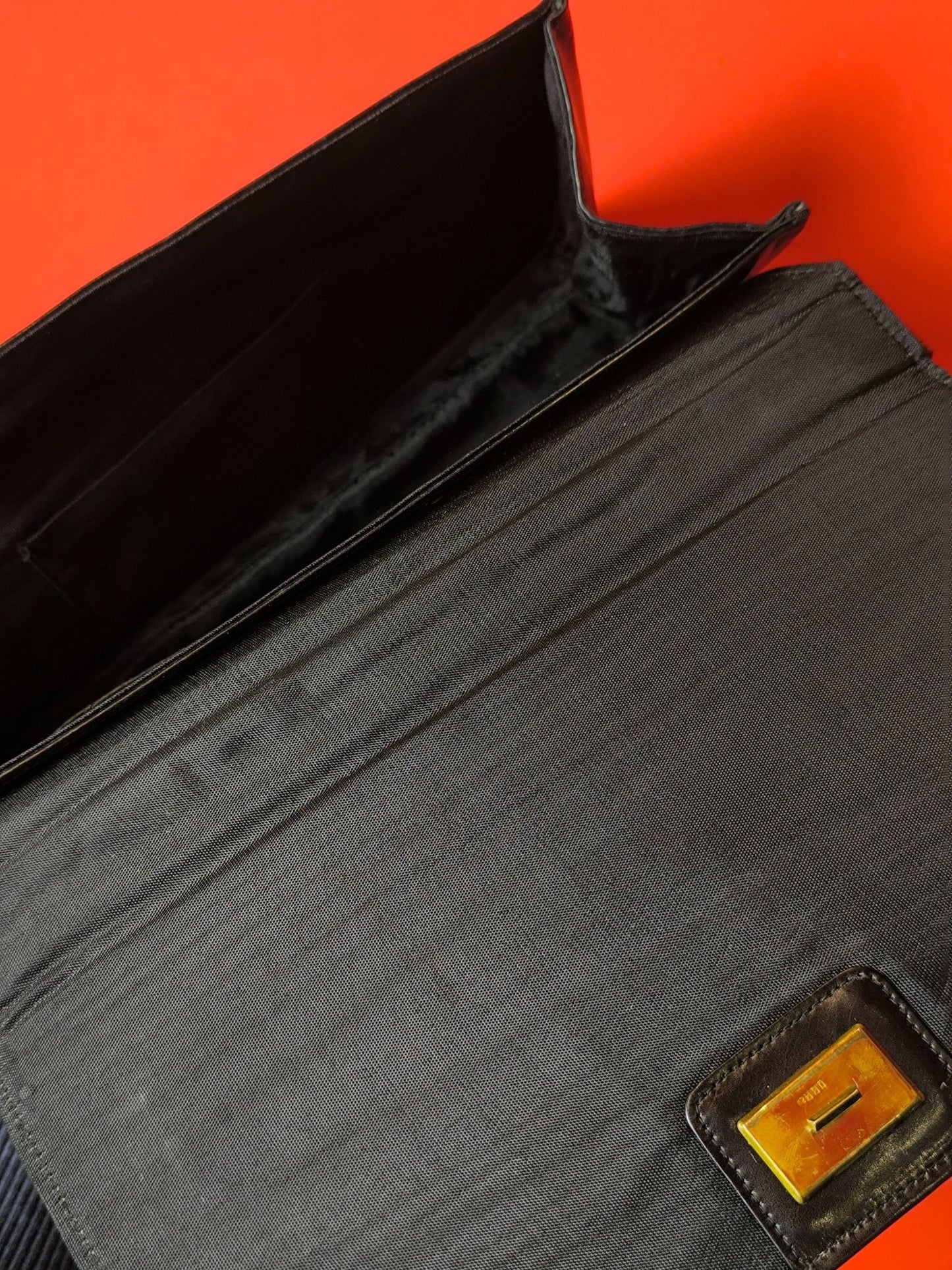 Classic 1960s Black Leather Shoulder Bag