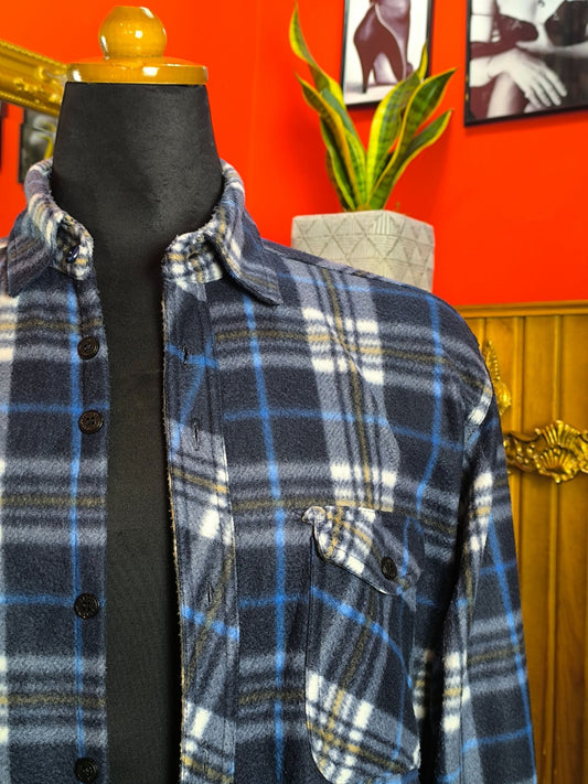 Blue Checked Fleece Shirt