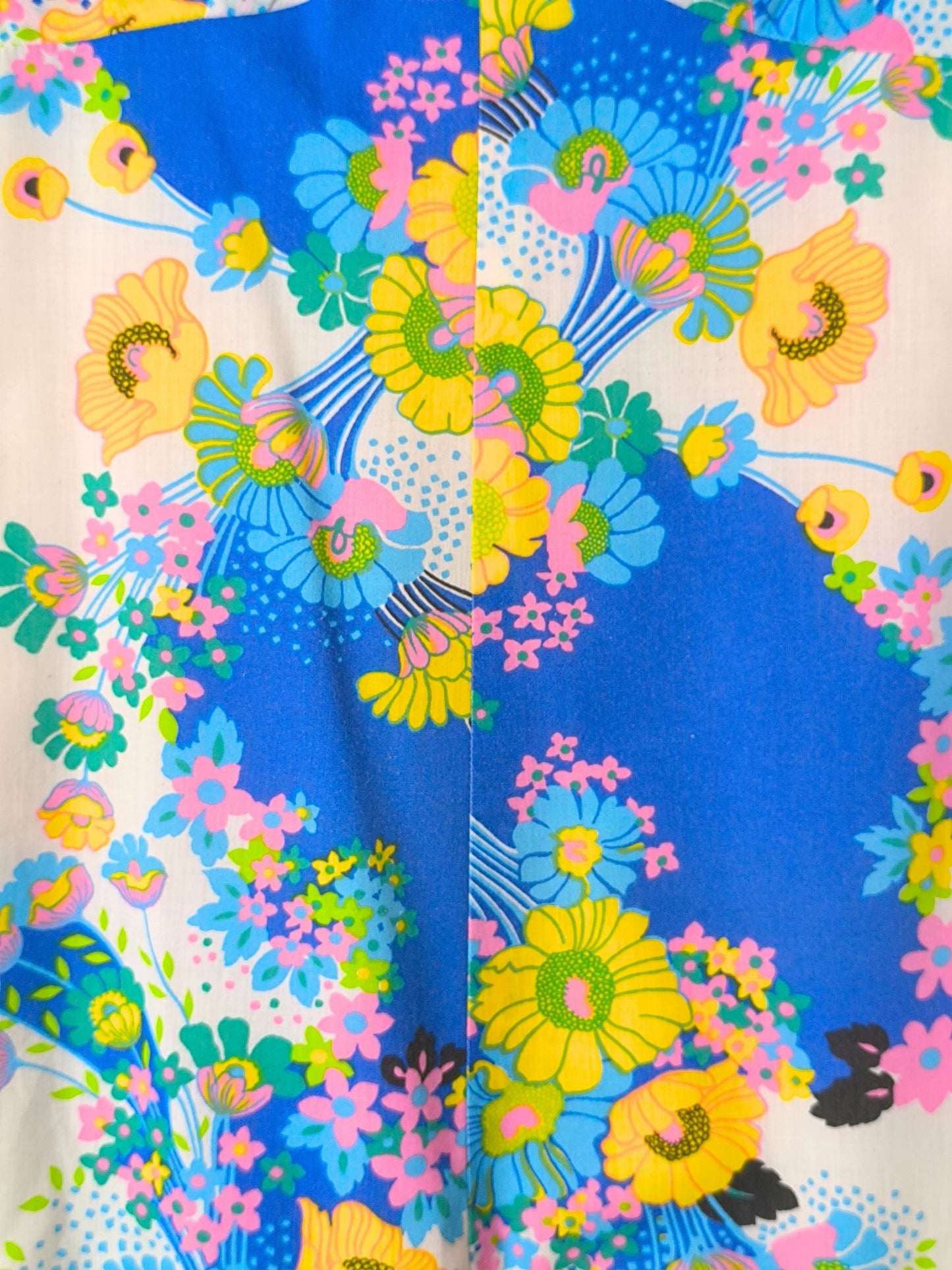 Psychedelic Floral 70s Sleeveless Dress – Diolen by DuPont