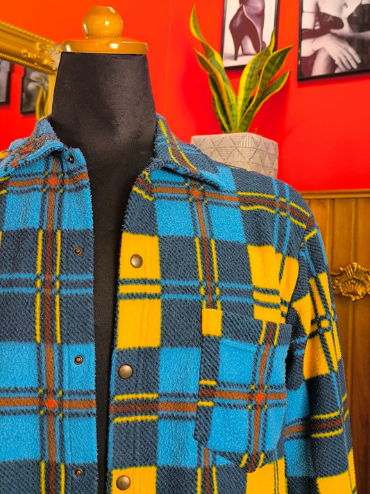 Vintage X-Form Fleece Checked Shirt – Made in Italy