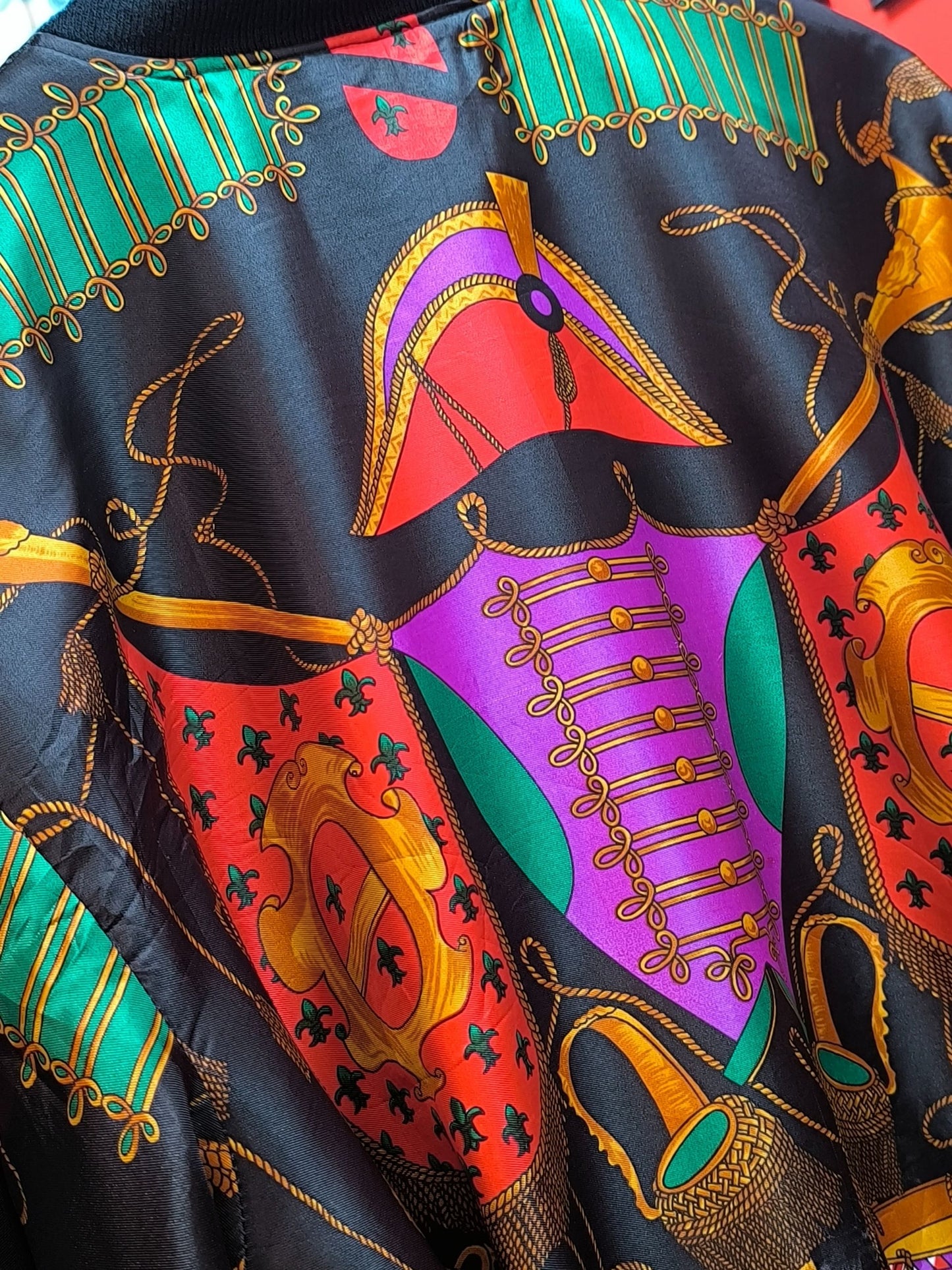 Unisex Vintage Jacob De Julia Print Bomber Jacket