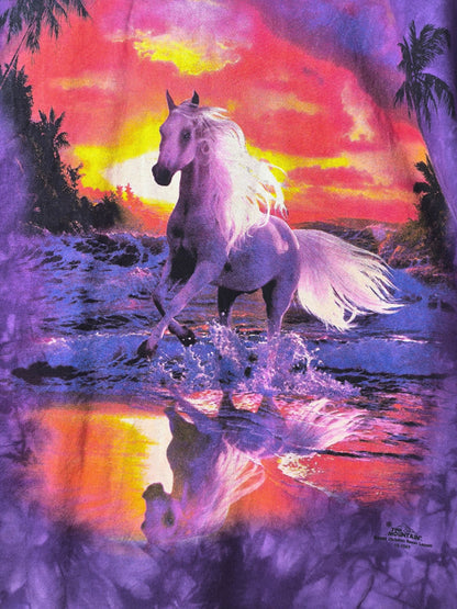Y2K The Mountain Horse Sunset T-Shirt – Dyed & Printed in USA