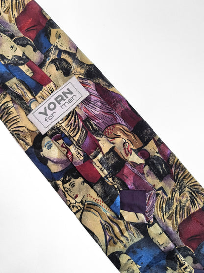 Vintage Abstract Faces Tie – Yorn for Men