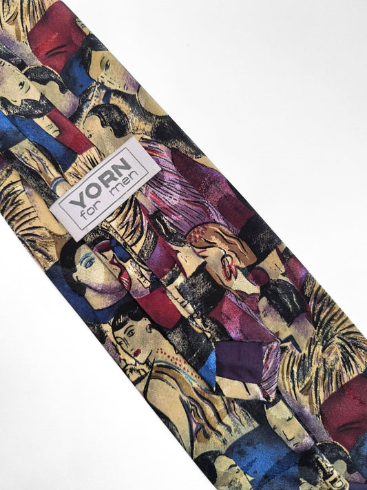 Vintage Abstract Faces Tie – Yorn for Men