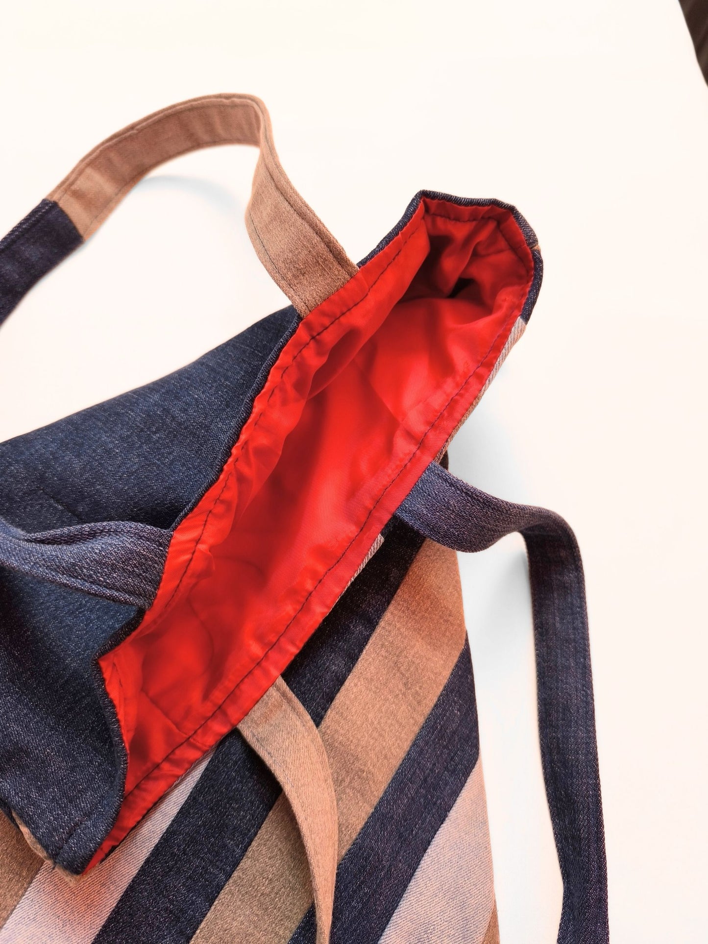 Upcycled Denim Tote Bag "Melia & the Cuckoo"