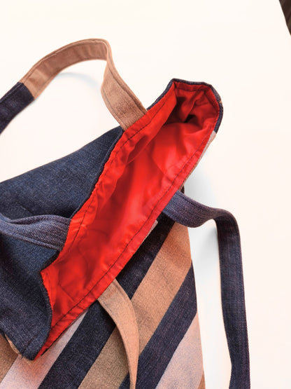 Upcycled Denim Tote Bag "Melia & the Cuckoo"
