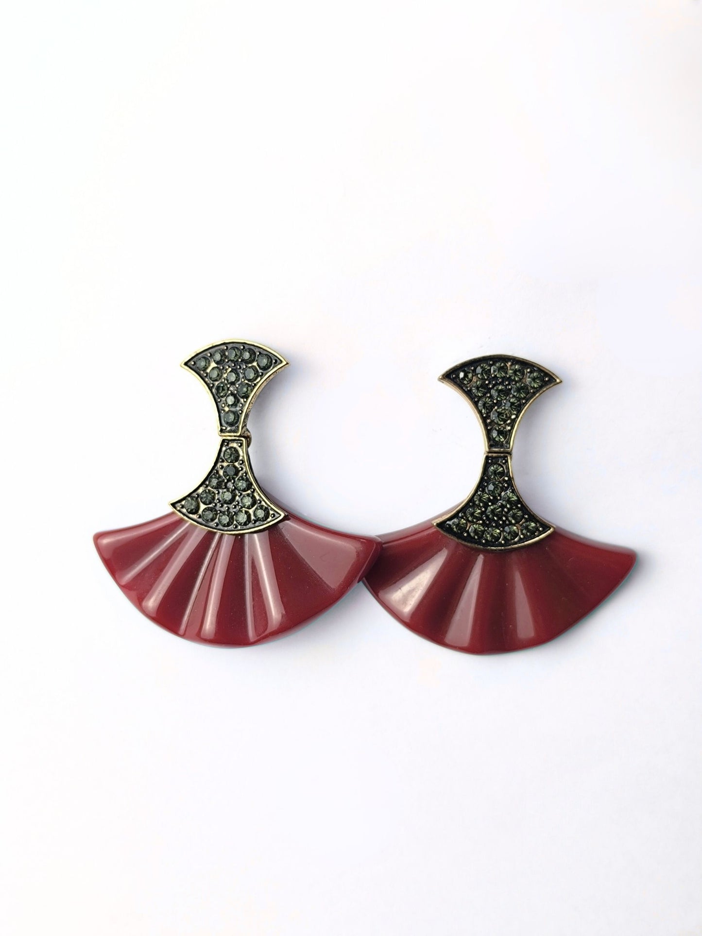 Symphony in Red and Black – Deadstock Earrings