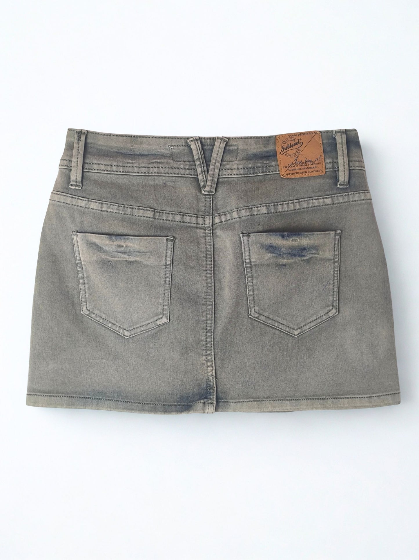 Y2K Denim Mini Skirt by Sublevel