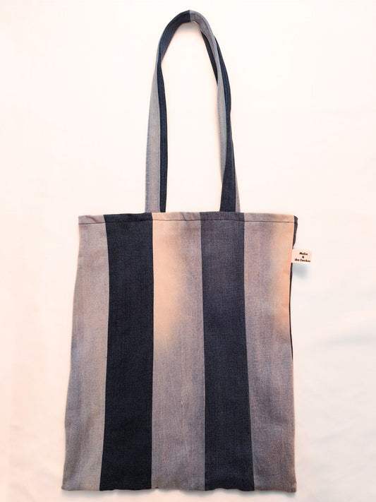 Upcycled Denim Tote Bag "Melia and the Cuckoo"