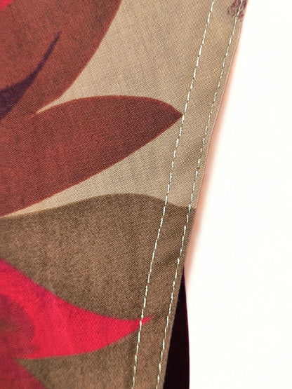 Jean Claire Floral Cotton Top – Sculpted 80s Silhouette