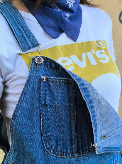 Unisex Vintage Denim Overall Shorts "Route 66" | 90s Coolness Reloaded