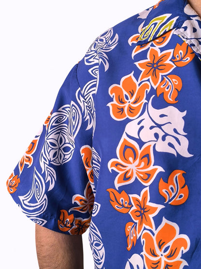 Late '80s–Early '90s Point Panic Hawaiian Shirt – Surf Revival Print & Coconut Buttons
