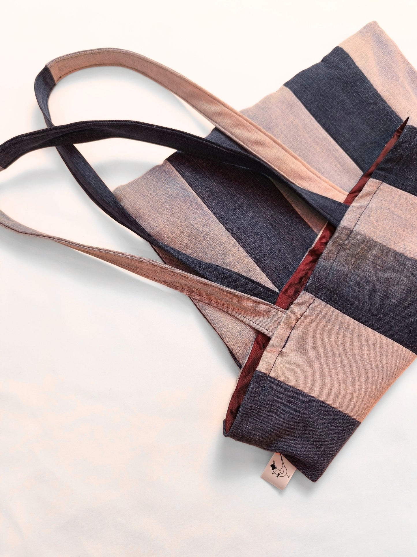 Upcycled Denim Tote Bag "Melia and the Cuckoo"