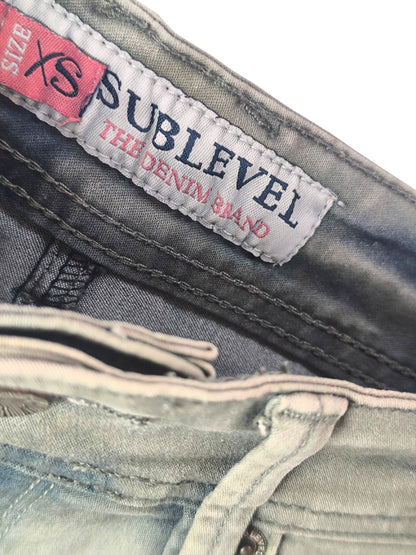 Y2K Denim Mini Skirt by Sublevel