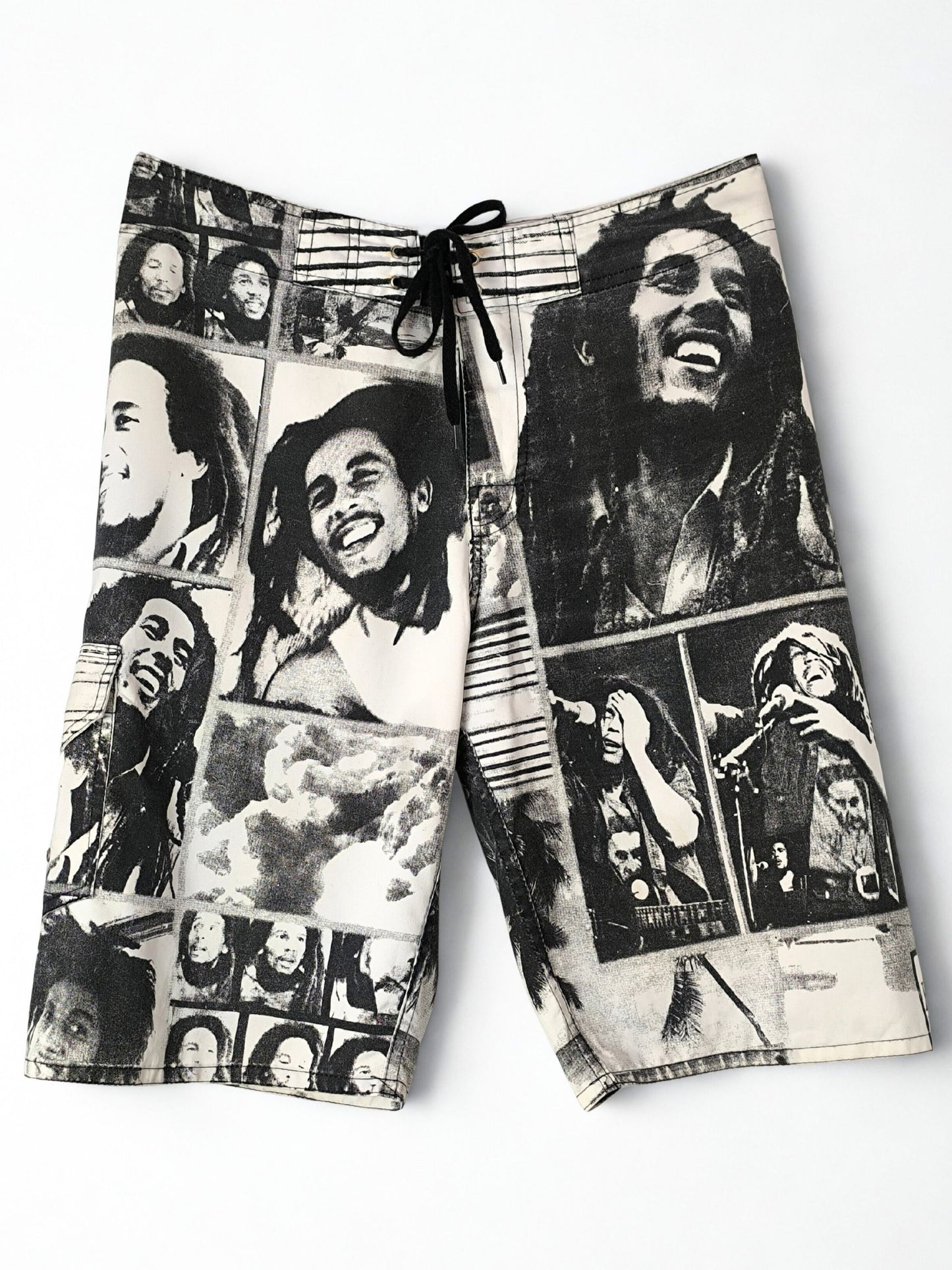 Handmade Bob Marley Graphic Board Shorts