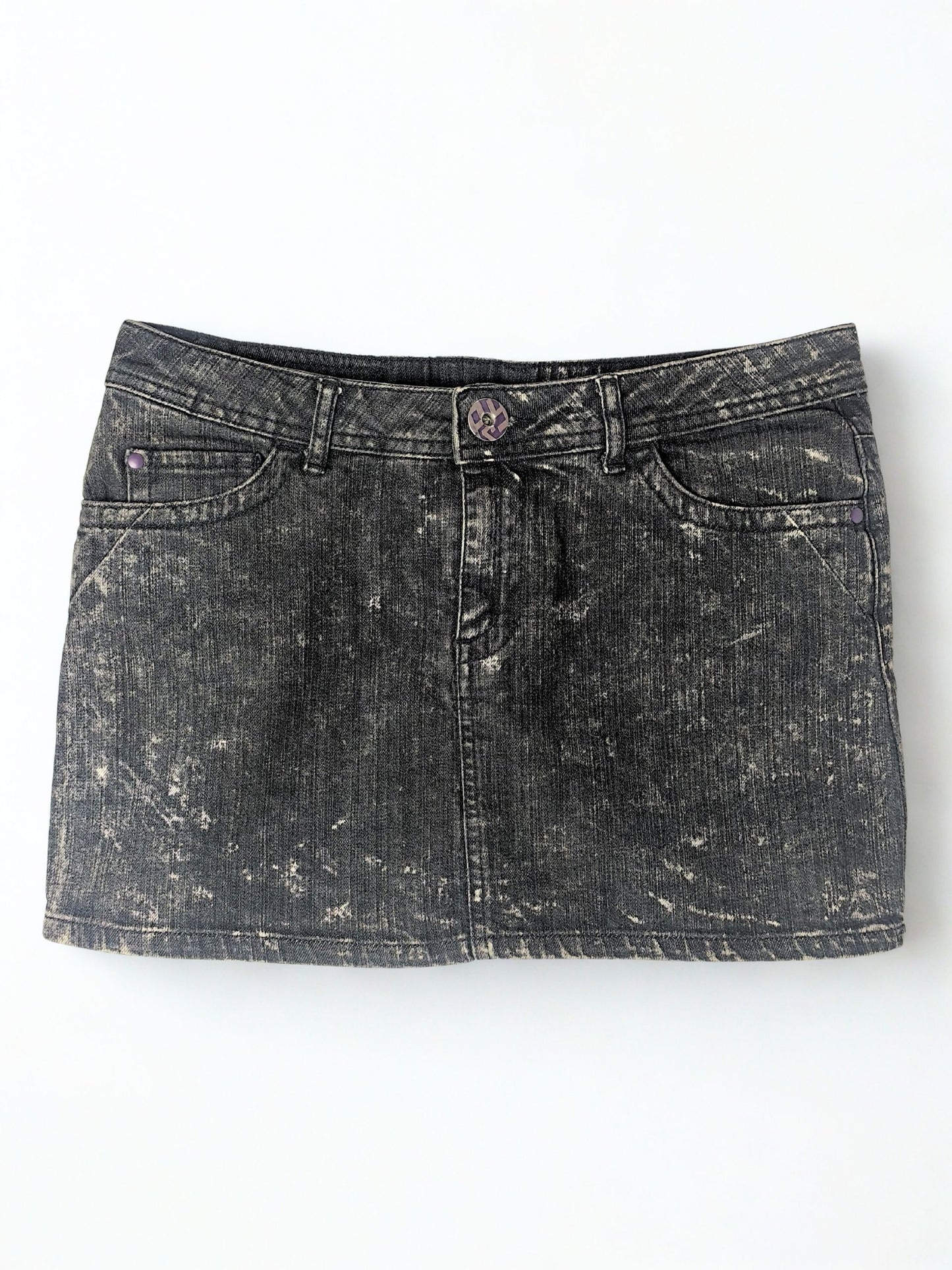 Y2K Acid Wash Mini Skirt
