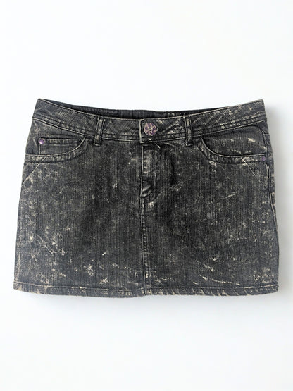 Y2K Acid Wash Mini Skirt
