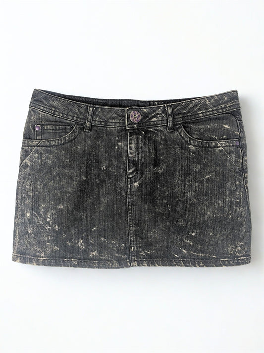 Y2K Acid Wash Mini Skirt