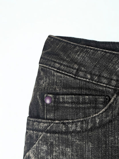 Y2K Acid Wash Mini Skirt