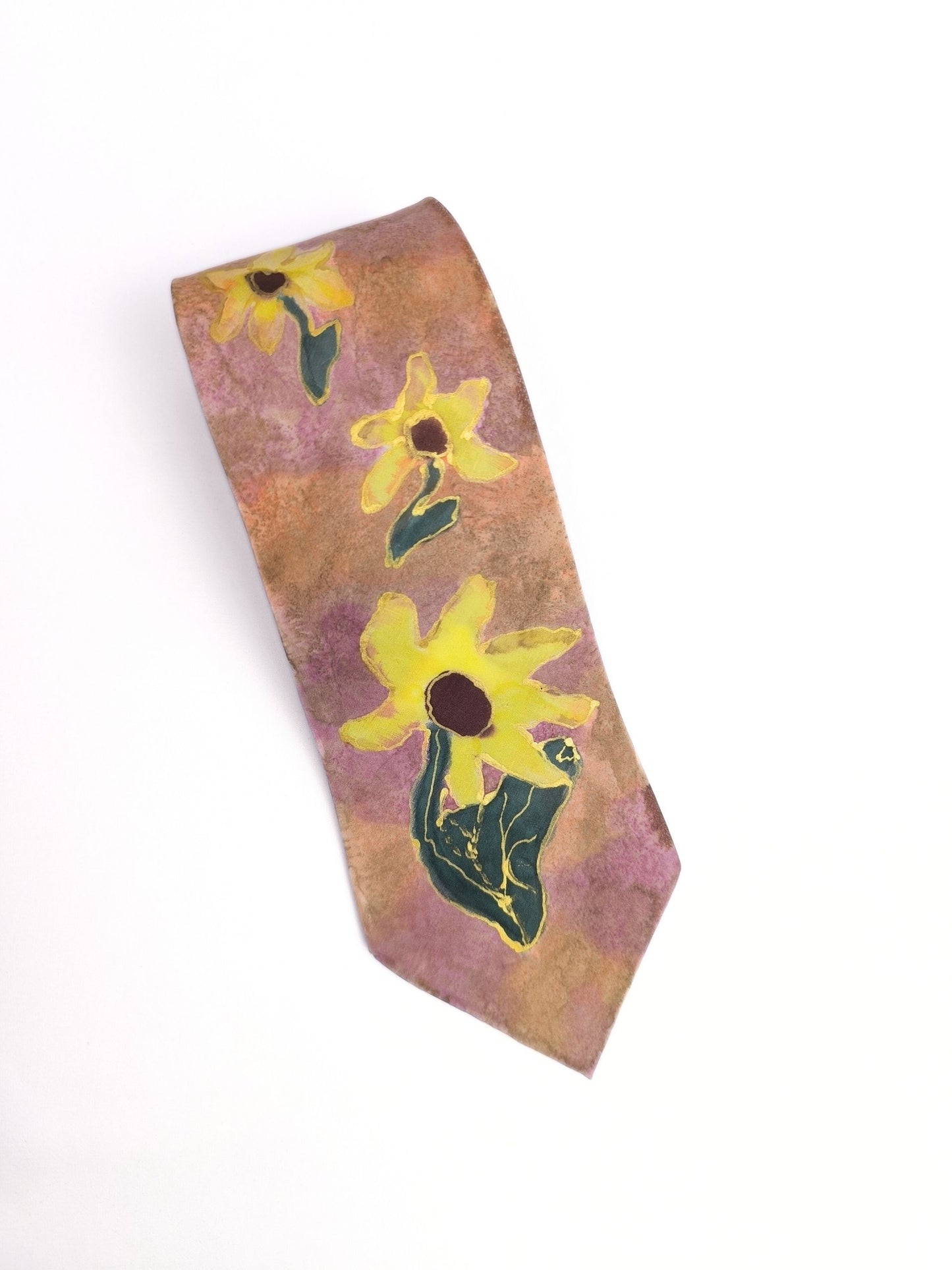 Vintage Hand-Painted Style Floral Silk Tie – Meier