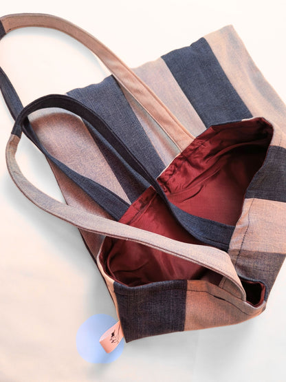 Upcycled Denim Tote Bag "Melia and the Cuckoo"