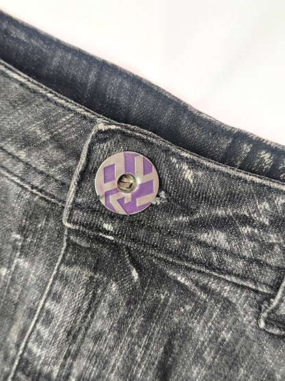 Y2K Acid Wash Mini Skirt