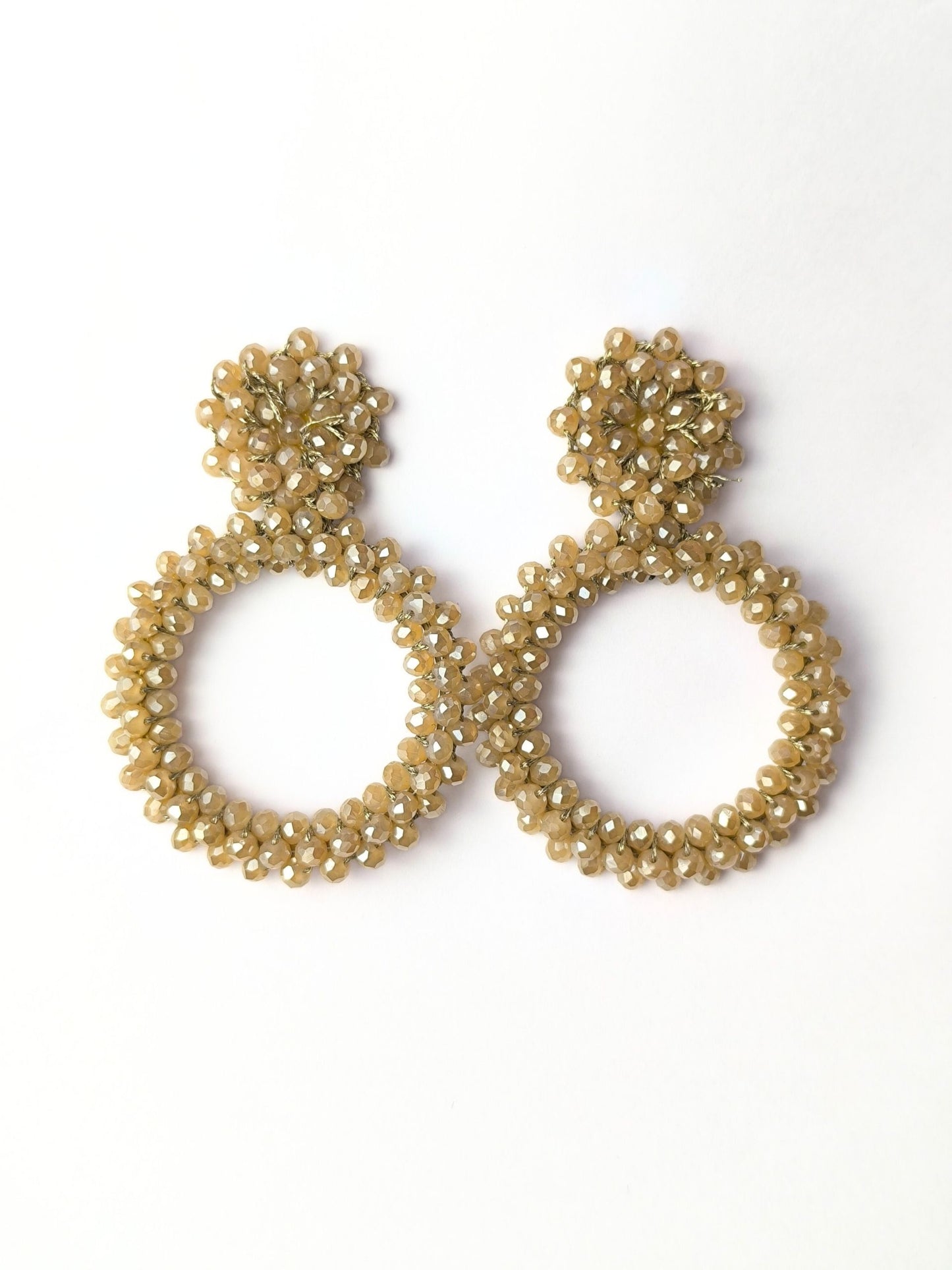 Deadstock Earrings – Beaded Hoop Glam