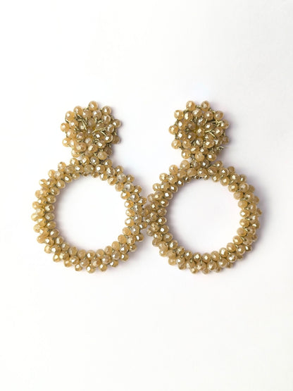 Deadstock Earrings – Beaded Hoop Glam