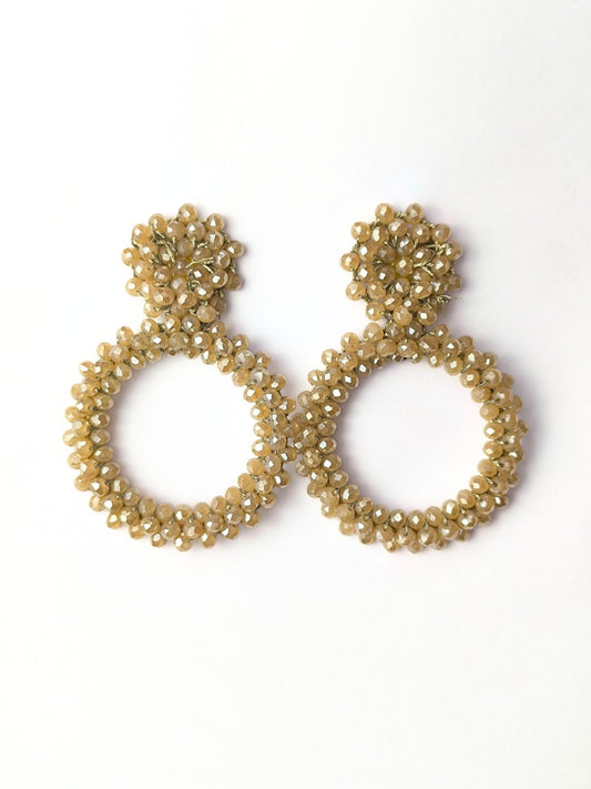 Deadstock Earrings – Beaded Hoop Glam