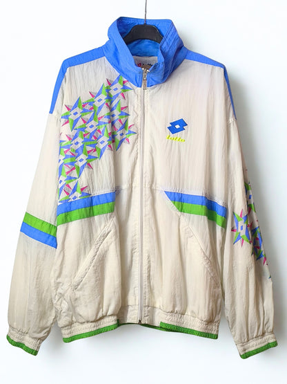 Lotto Windbreaker Jacket – Rare 90s Geometric Edition