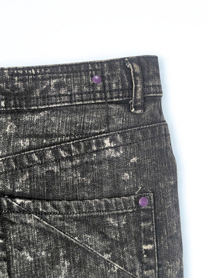 Y2K Acid Wash Mini Skirt