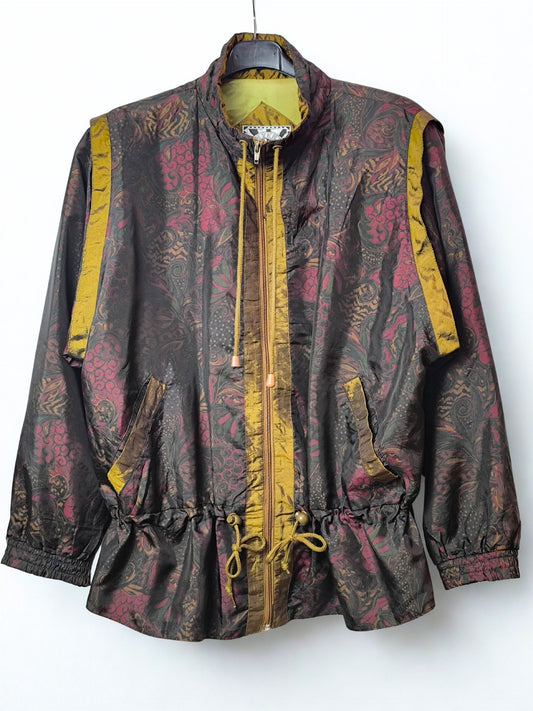 Vintage Sunterra Lady Windbreaker Jacket – '80s Paisley Glam