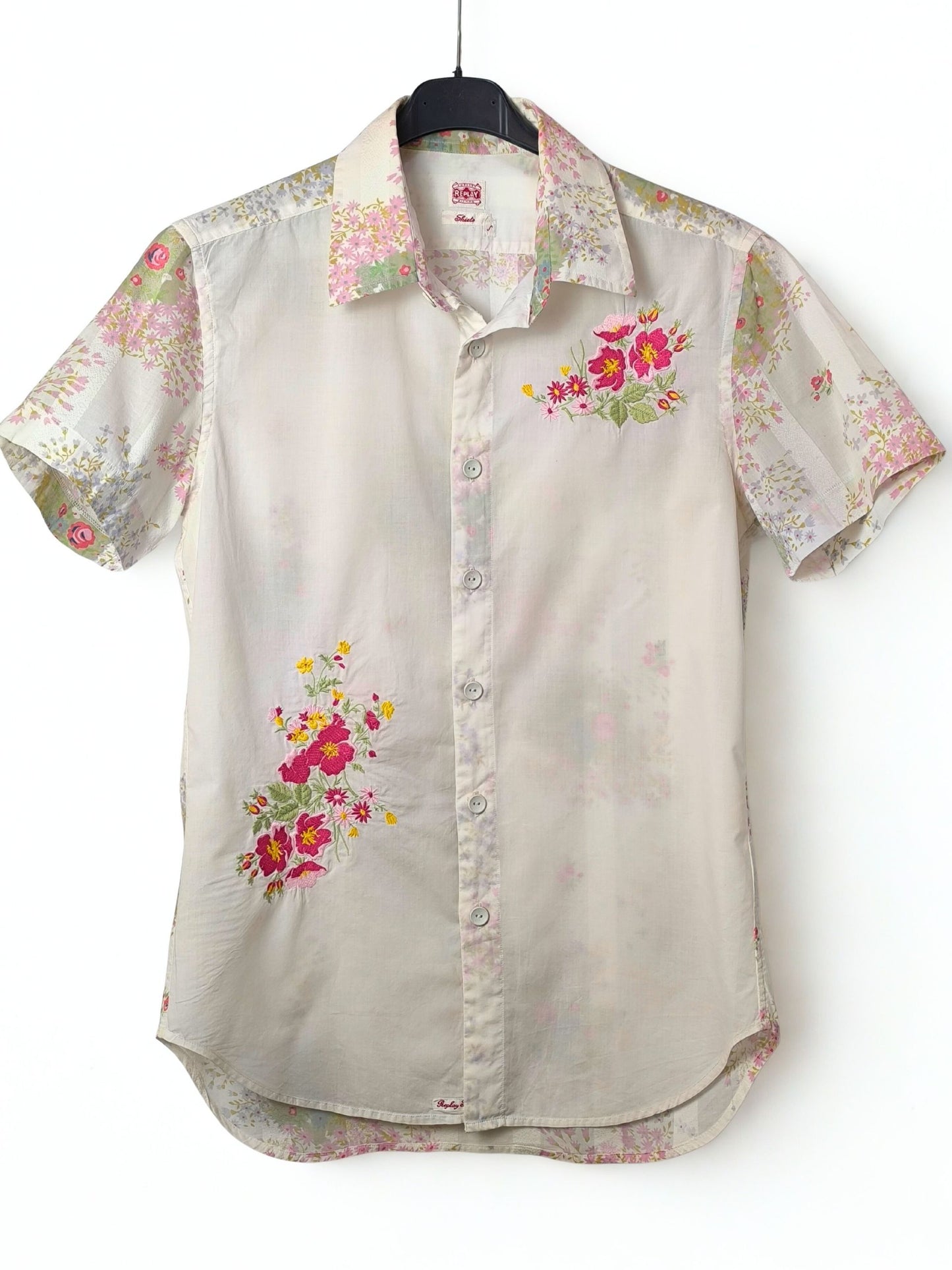 Replay Floral Embroidered Shirt