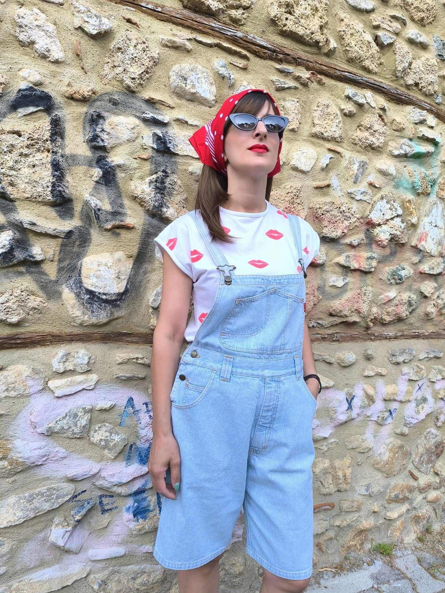 Unisex Vintage Denim Overall Shorts – "ROSEMARY by Mash" | Lightwash 90s Simplicity