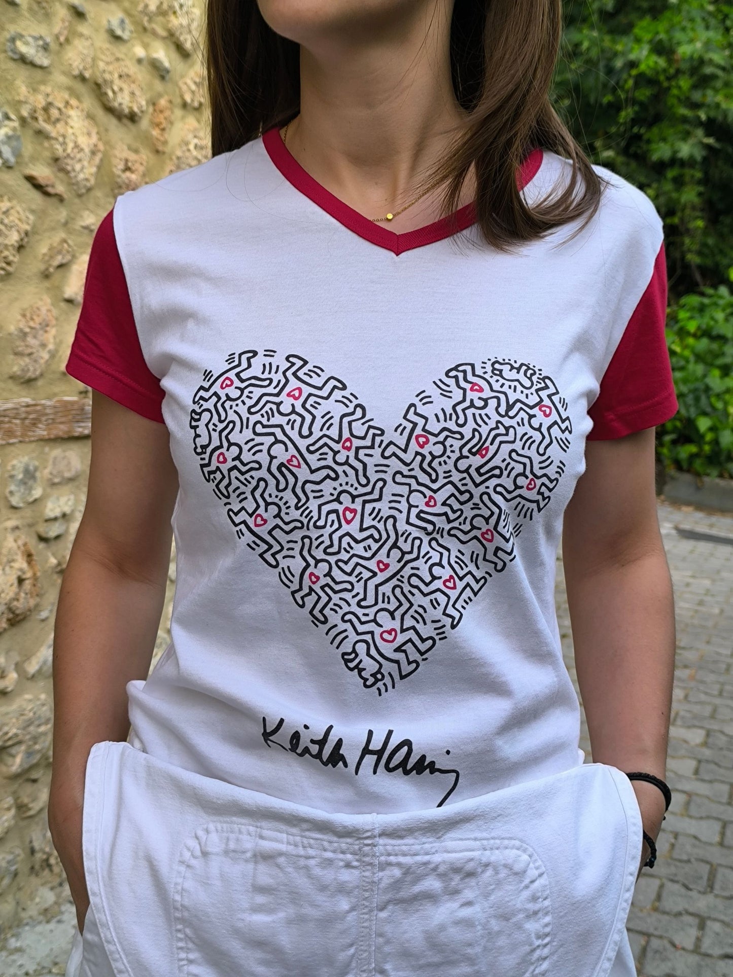 Keith Haring® Red & White Heart Tee – Official Zambaiti Concept Collection