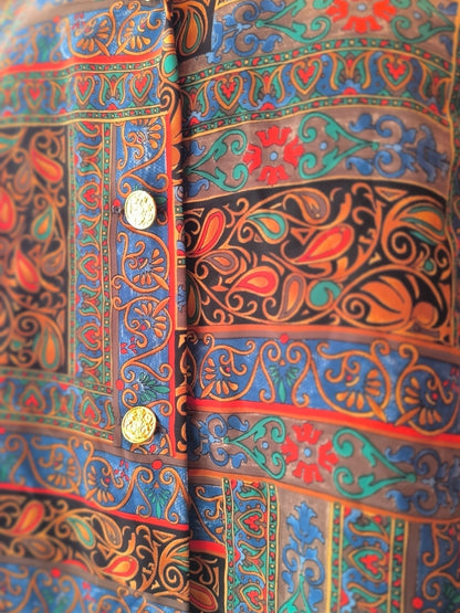 Vintage La Maison du Jersey Baroque Pattern Shirt – Size 48 (Made in France)