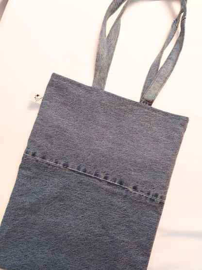 Upcycled Denim Tote Bag "Melia & the Cuckoo"