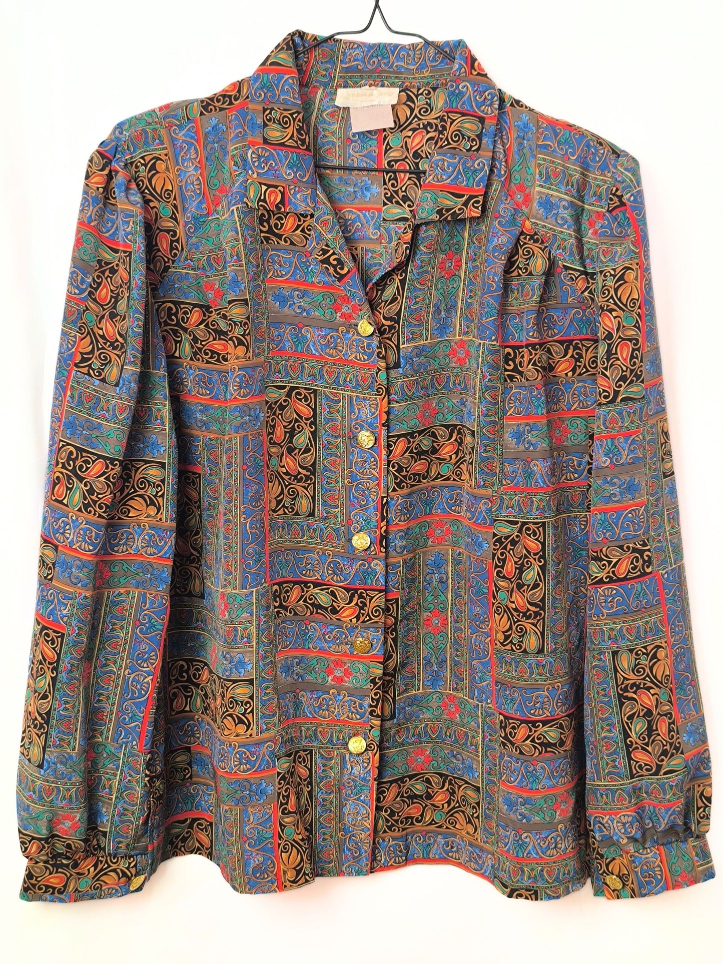 Vintage La Maison du Jersey Baroque Pattern Shirt – Size 48 (Made in France)