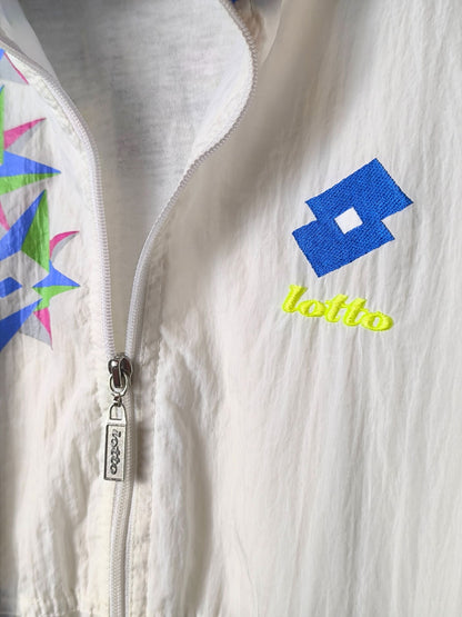 Lotto Windbreaker Jacket – Rare 90s Geometric Edition