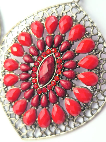 Deadstock Earrings with Teardrop Stones – Oriental Bloom